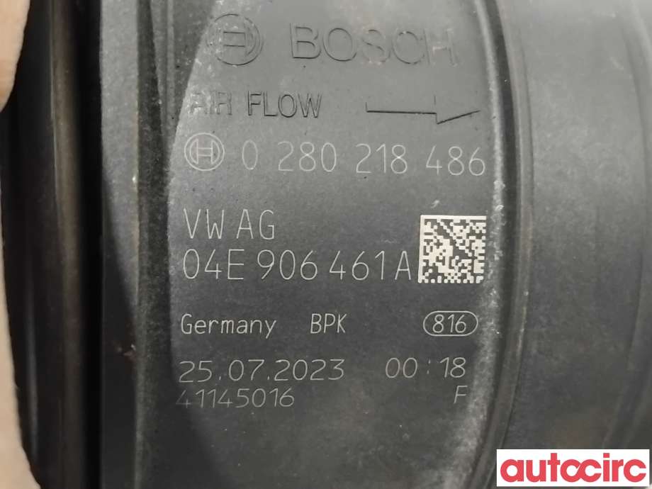 Luftmengde/luftmassemåler til VW Transporter / Caravelle 2019-->> (T6.1) (T6.1) (VOLKSWAGEN|04E906461A|0280218486)