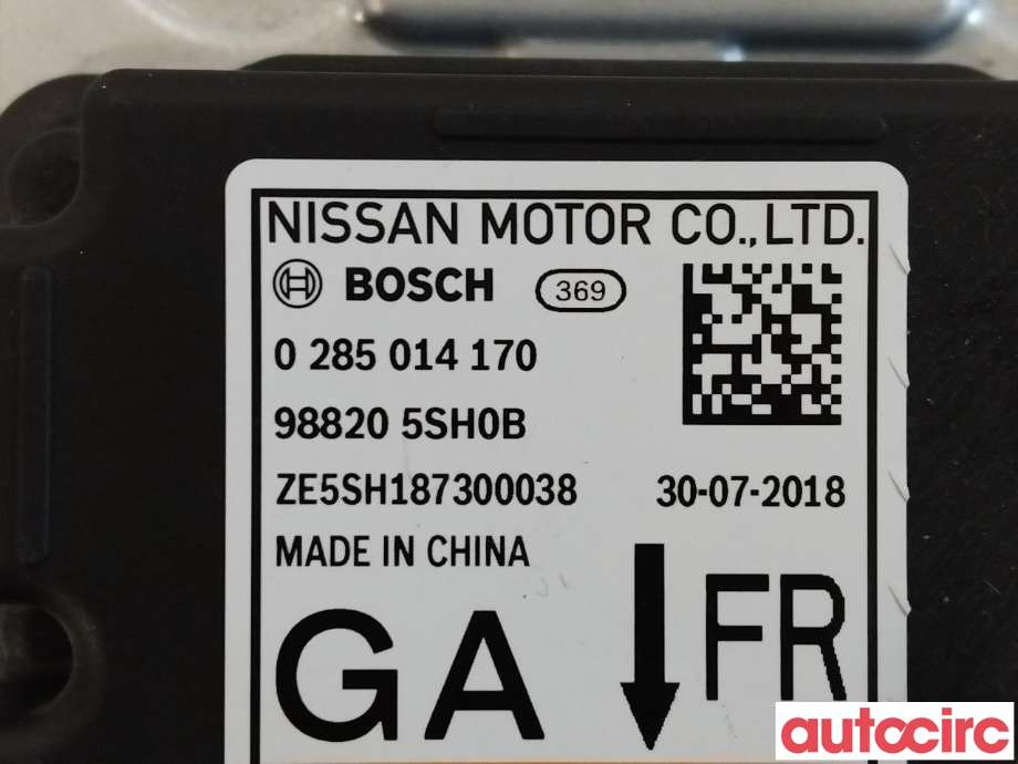 Airbag elektronikk til Nissan Leaf 2018-->> (Type II)  (NISSAN|K88205SH0B|988205SH0B)