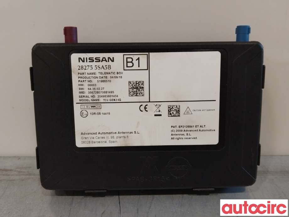 Styreenhet diverse til Nissan Leaf 2018-->> (Type II)  (NISSAN|282755SA5B)