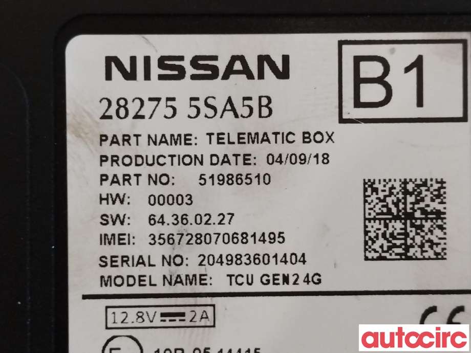 Styreenhet diverse til Nissan Leaf 2018-->> (Type II)  (NISSAN|282755SA5B)