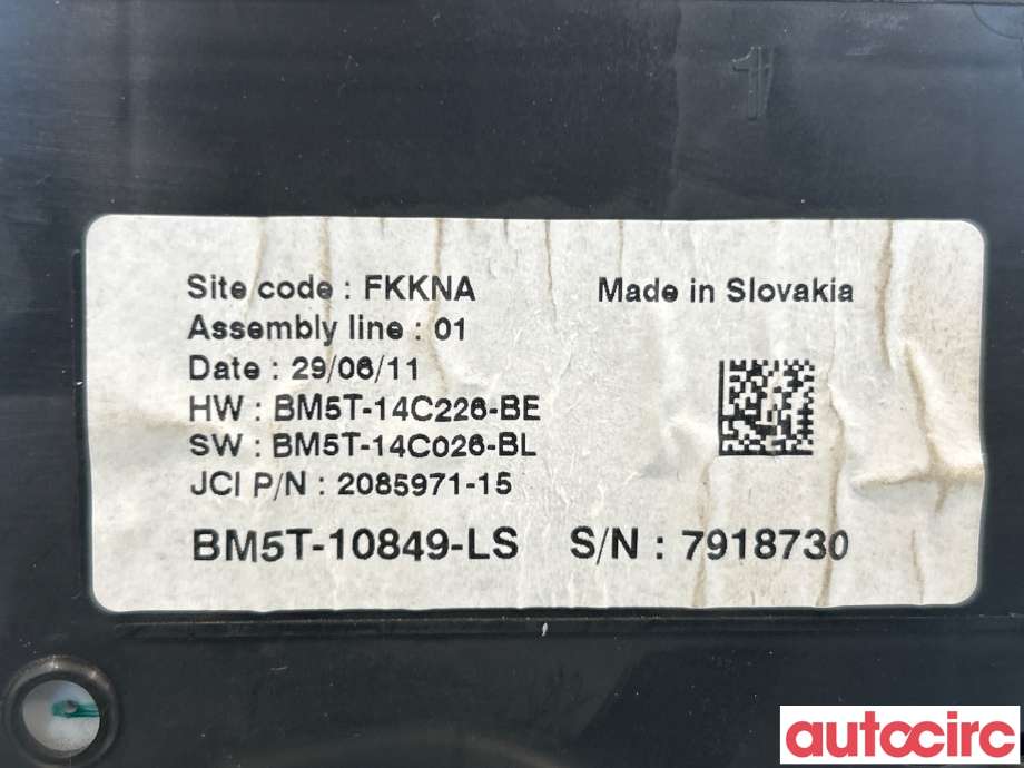 Instrumentpanel til Ford Focus 2011-2014 (Type III, Fase 1)  (FORD|5580297||BM5T-10849-LS)