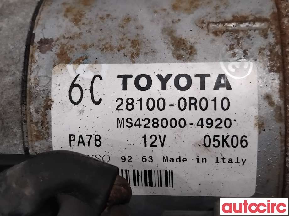 Starter diesel til Toyota Avensis 2009-2015 (Type III, Fase 1)  (TOYOTA|281000R010|MS428000-4920|28100-0R010)