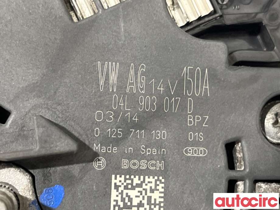 Dynamo til Audi A4, Allroad 2009-2016 (Type I) (B8) (B8) (AUDI|04L903017EX|0125711130|04L903017D)