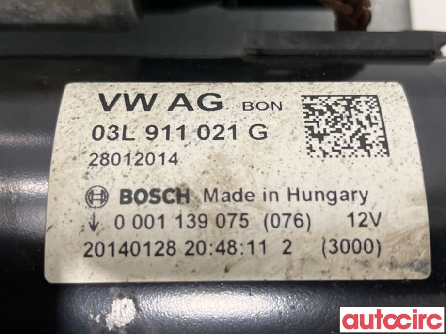 Starter diesel til Audi A4, Allroad 2009-2016 (Type I) (B8) (B8) (AUDI|03L911021GX|0001139075|03L911021G)