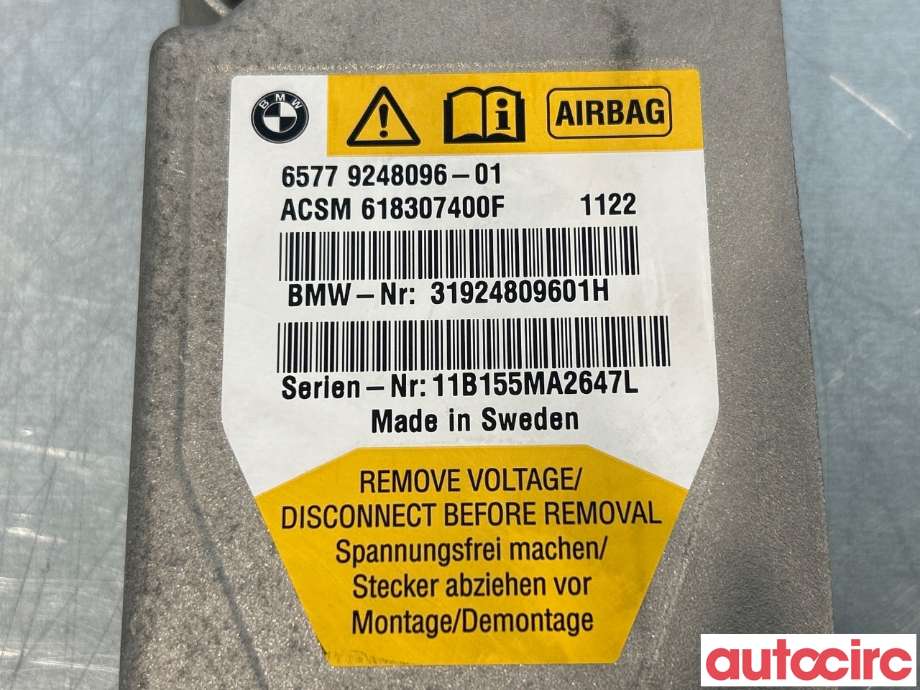 Airbag elektronikk til BMW 5-Serie 2010-2017 (F10/F11) (F10/F11) (BMW|65779266329|65779248096)