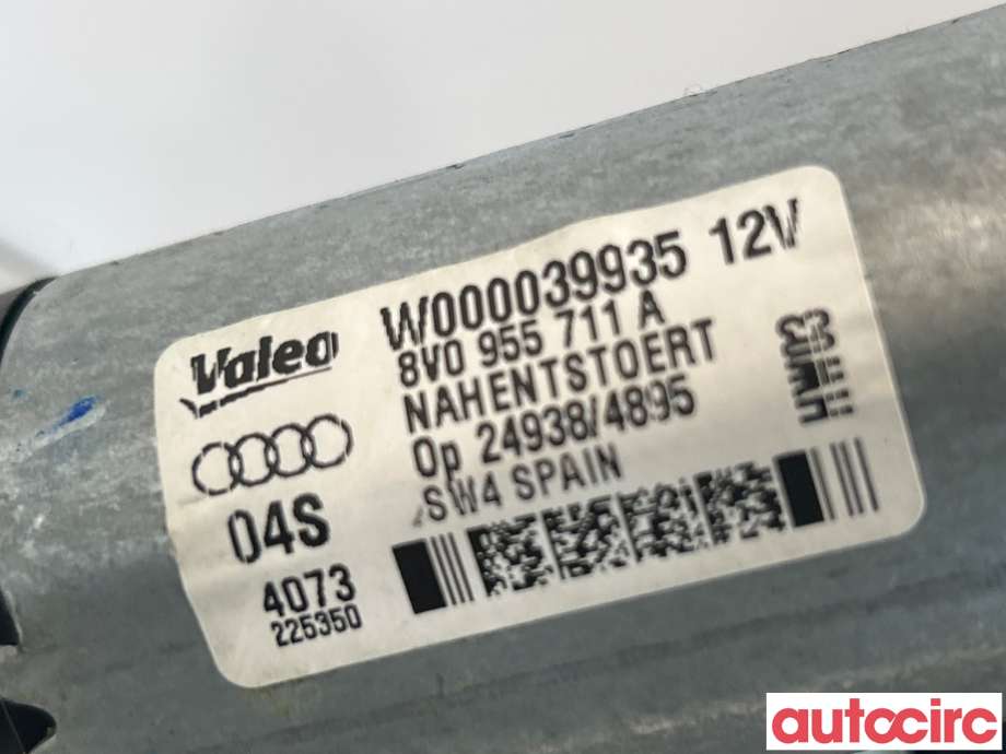 Viskermotor bakrute til Audi A3 2012-2016 (Type III, Fase 1)  (AUDI|8V0955711A|W000039935|8V0955711D)