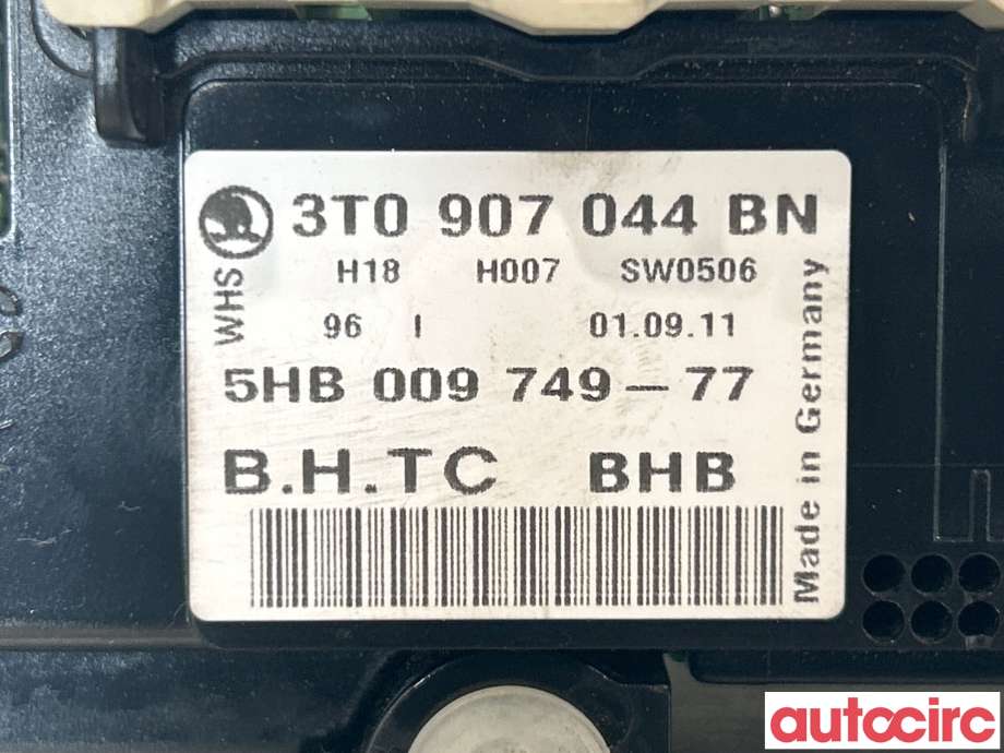 Varmeapparat betjening til Škoda Superb 2008-2015 (Type II)  (SKODA|3T0907044BN)