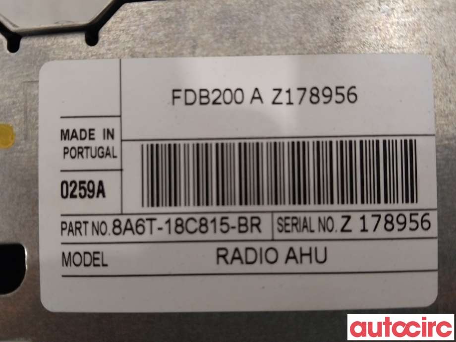Bilstereo til Ford Fiesta 2008-2012 (Type VI, Fase 1)  (FORD|1846847|8A6T-18C815-BR)