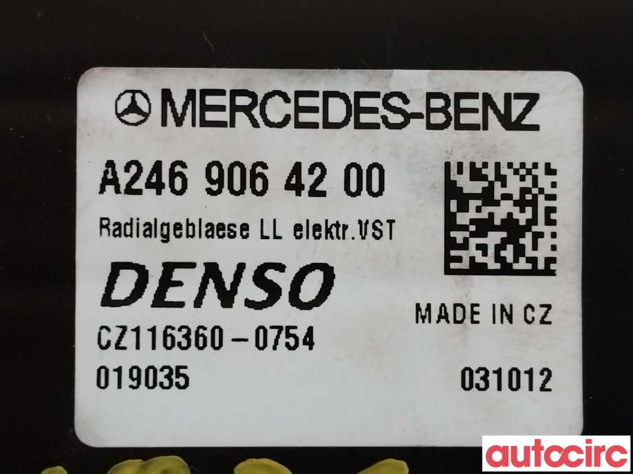 Varmeapparat motor til Mercedes B-Klasse 2011-2018 (W246) (W246) (MERCEDES|A2469061601|CZ116360-0754|A2469064200)