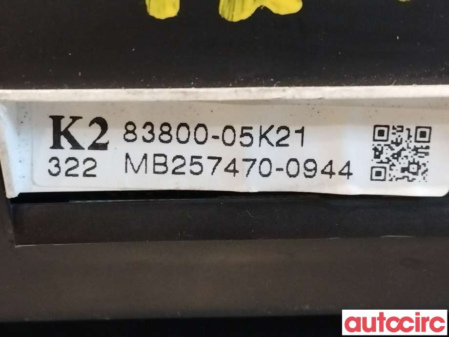 Instrumentpanel til Toyota Avensis 2009-2015 (Type III, Fase 1)  (TOYOTA|8380005K21|MB257470-0944|83800-05K21)