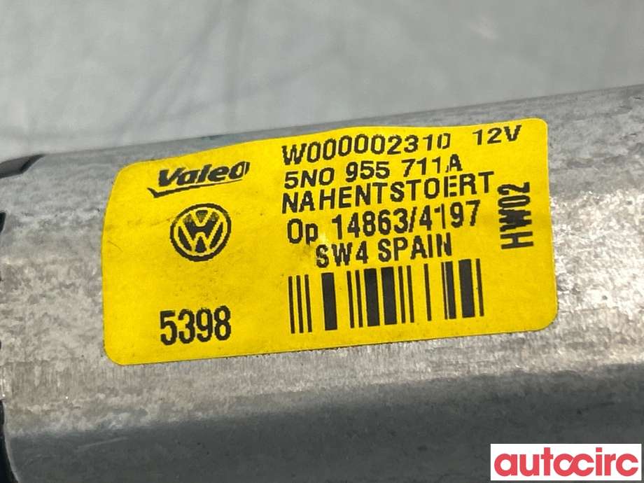 Viskermotor bakrute til VW Tiguan 2007-2011 (Type I, Fase 1)  (VOLKSWAGEN|5N0955711B|5N0955711A)