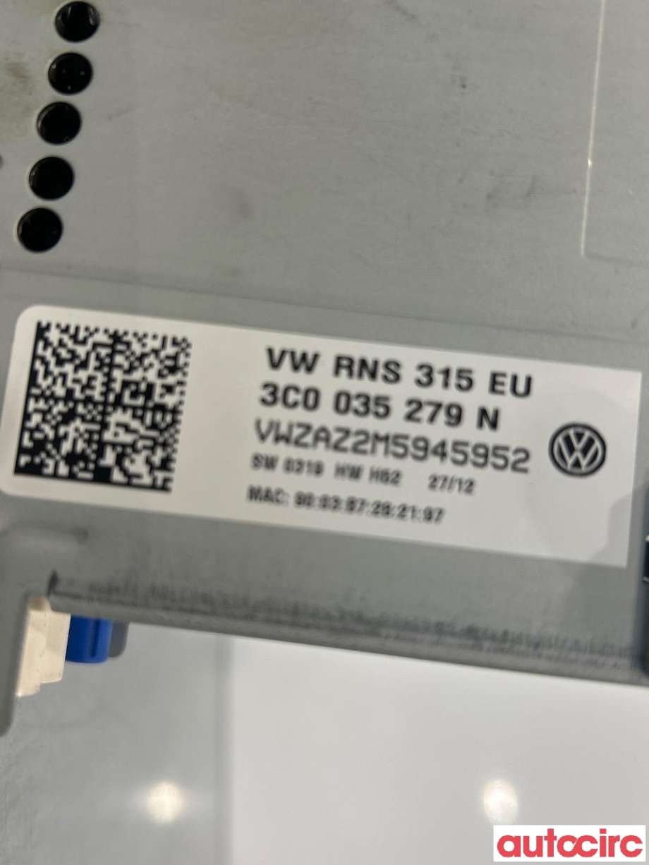 Bilstereo navigasjon til VW Amarok 2010-2016 (Type I, Fase 1)  (VOLKSWAGEN|3C8035279AX|RNS315|3C0035279N)
