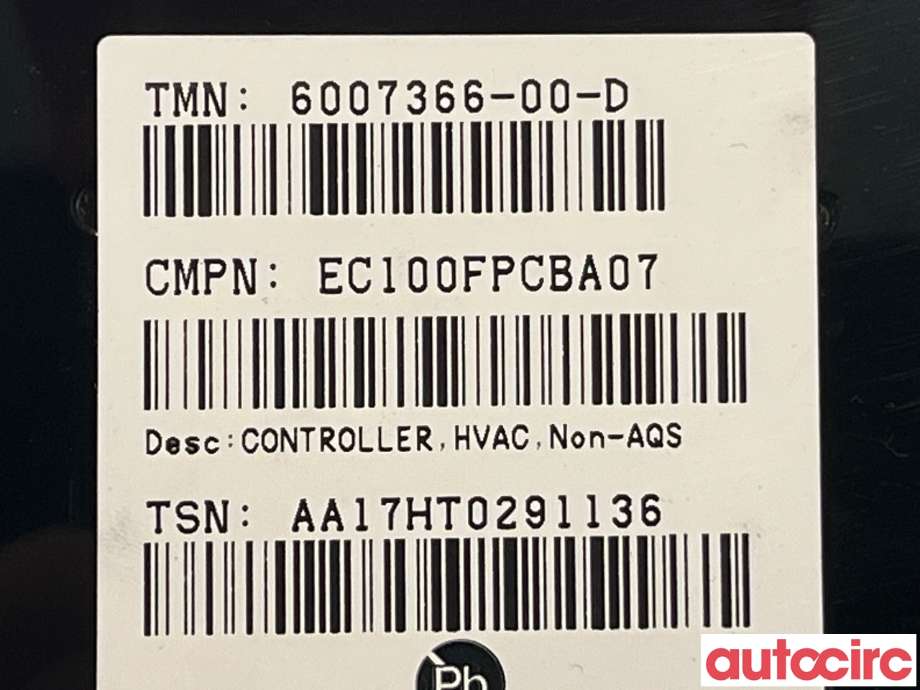 Styreenhet klima/aircondition til Tesla Model S 2016-2021 (Fase 2)  (TESLA|6007366-00-E|6007366-00-D)