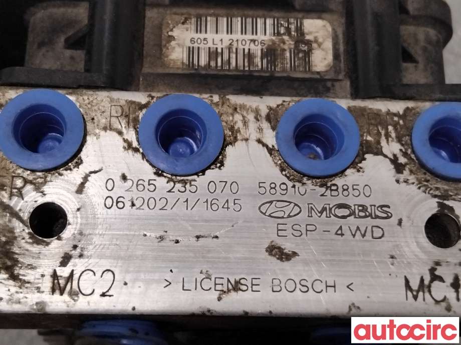 ABS sentral til Hyundai Santa Fe 2006-2009 (Type II, Fase 1)  (HYUNDAI|589102B850|0265235070|58910-2B850)