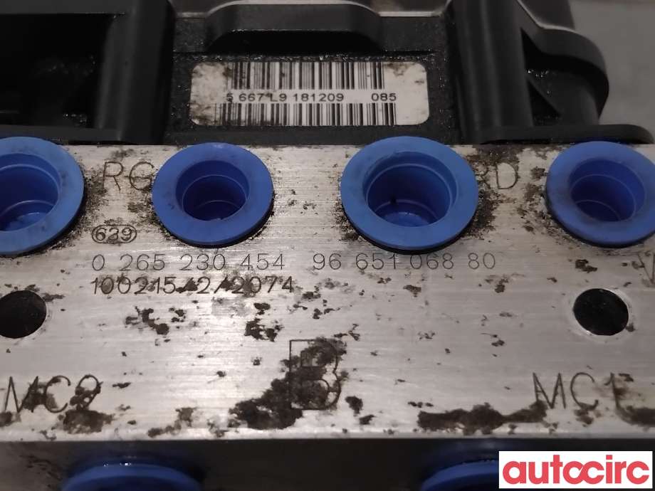 ABS sentral til Citroën Berlingo 2008-2015 (Type II, Fase 1)  (CITROEN|1682609680|0265230454|9665106880)