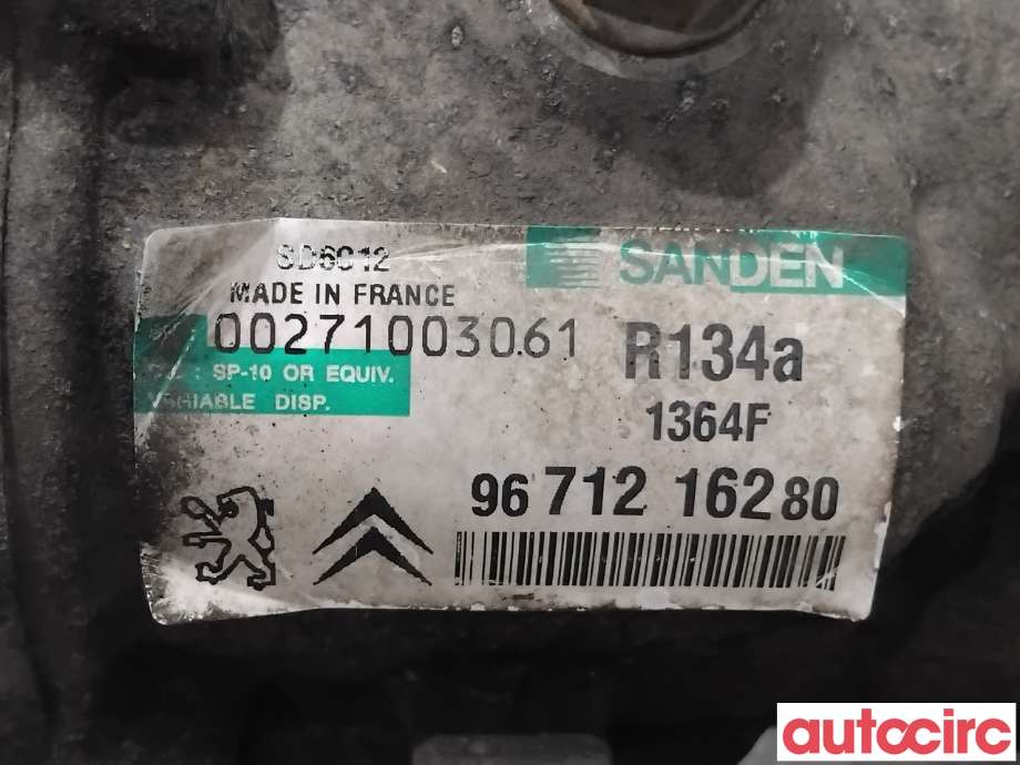 Aircondition kompressor til Citroën Berlingo 2008-2015 (Type II, Fase 1)  (CITROEN|648709|SD6C121364|1671553680)