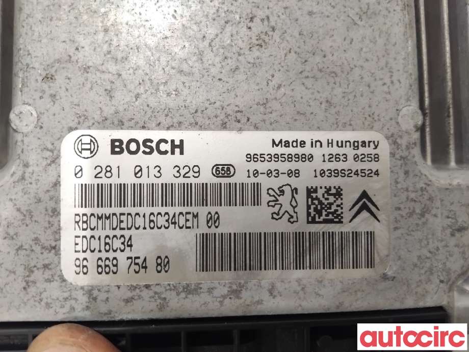 Styreenhet motor til Citroën Berlingo 2008-2015 (Type II, Fase 1)  (CITROEN|1606910480|0281013329|9666975480)