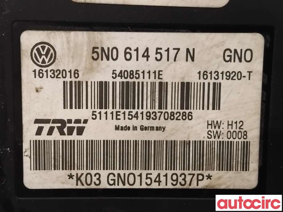 ABS sentral til VW Tiguan 2007-2011 (Type I, Fase 1)  (VOLKSWAGEN|5N0614517N|54085111E)