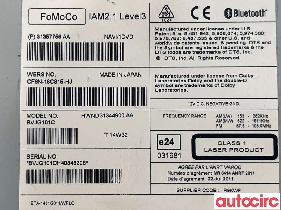 Bilstereo til Jaguar XF 2008-2015 (X250) (X250) (JAGUAR|C2D38708)