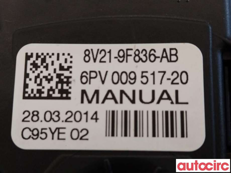 Pedal gass til Ford Fiesta 2013-2017 (Type VI, Fase 2)  (FORD|2120072||8V21-9F836-AB)