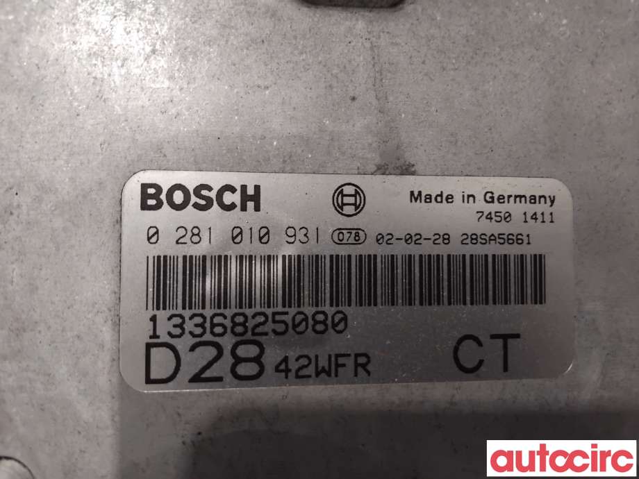 Styreenhet motor til Fiat Ducato 2002-2006  (FIAT|1336824080|0281010931|1336825080)
