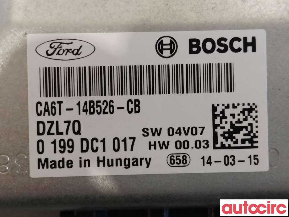 Styreenhet sete til Ford Fiesta 2013-2017 (Type VI, Fase 2)  (FORD|1907281|0199DC1017|CA6T-14B526-CB)