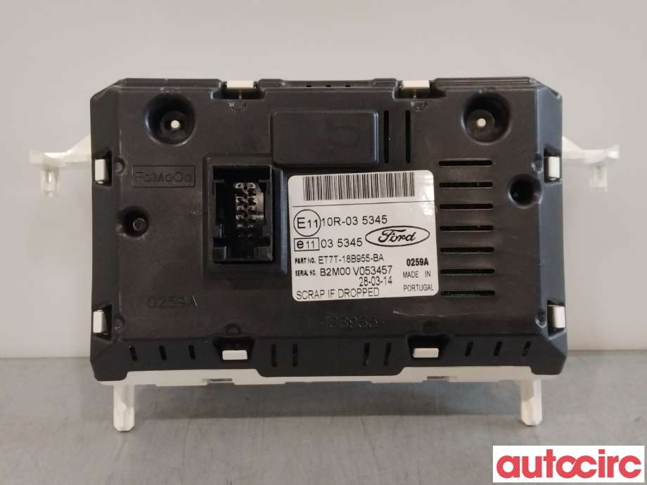 Multimedia display (MCU - Media Controller Unit) til Ford Fiesta 2013-2017 (Type VI, Fase 2)  (FORD|2017880||ET7T-18B955-BA)