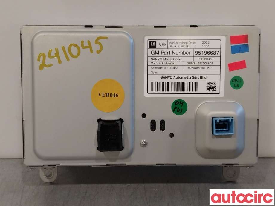 Multimedia display (MCU - Media Controller Unit) til Opel Mokka 2012-2016 (Type I, Fase 1)  (OPEL|42507400||95196687)
