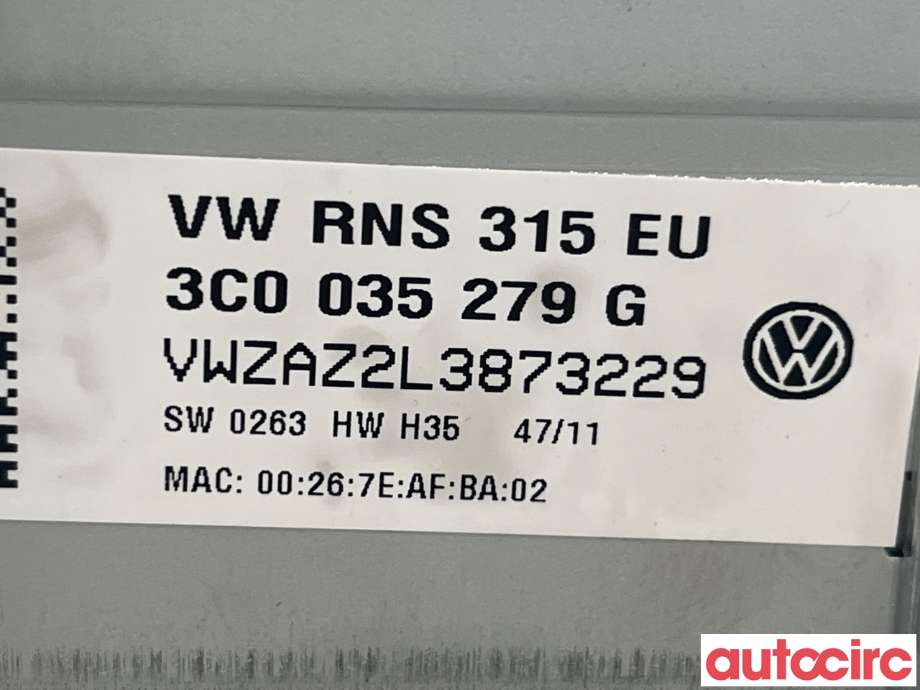 Bilstereo navigasjon til VW Passat 2011-2015 (B7) (B7) (VOLKSWAGEN|3C0035279GX||3C0035279G)