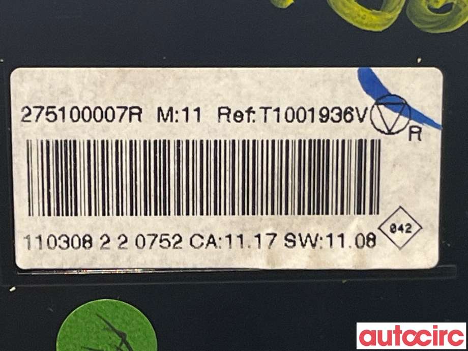 Varmeapparat betjening til Renault Megane 2009-2016 Type III  (RENAULT|275100007R)