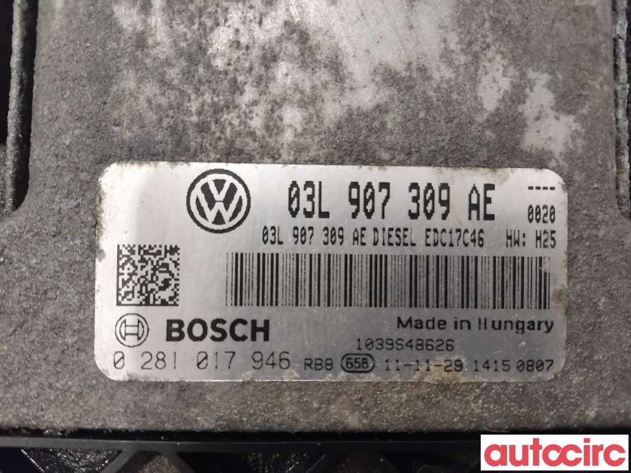 Styreenhet motor til VW Passat 2011-2015 (B7) (B7) (VOLKSWAGEN|03L906018PS|0281017946|03L907309AE)