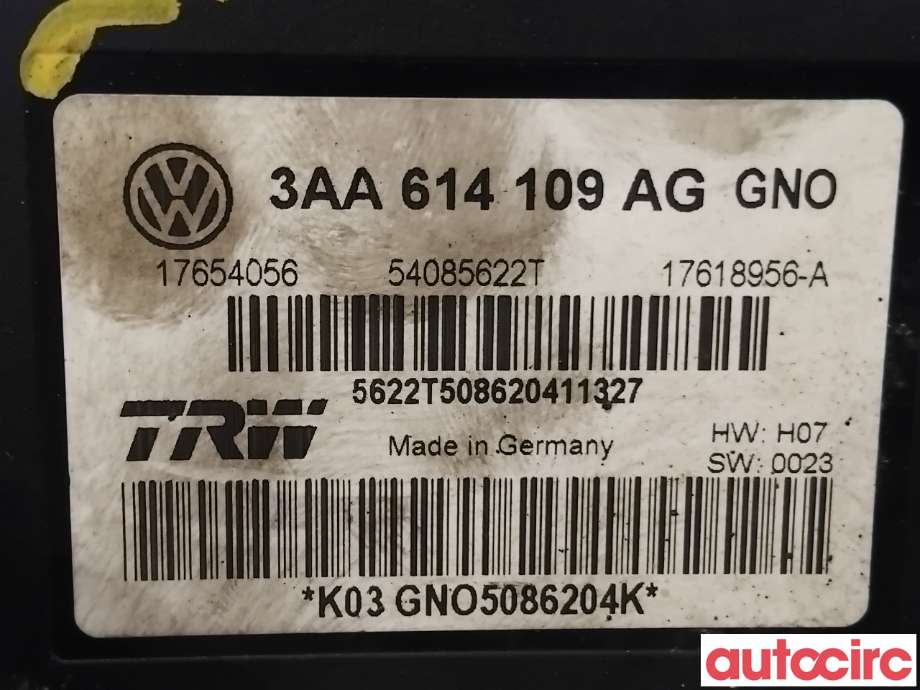 ABS sentral til VW Passat 2011-2015 (B7) (B7) (VOLKSWAGEN|3AA614109BM|54085622T|3AA614109AG)