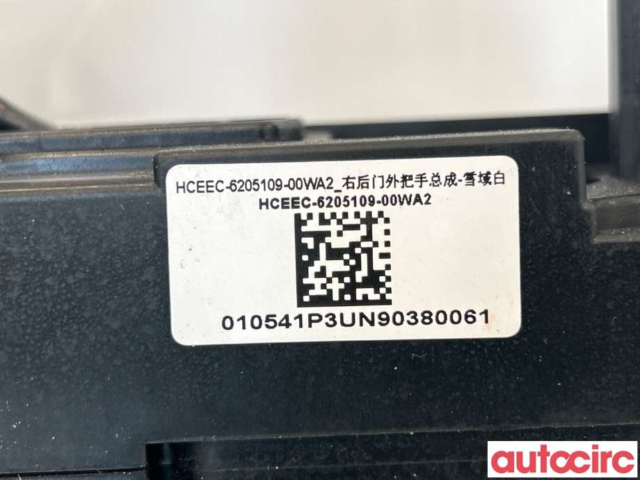 Dørhåndtak utv høyre bak til BYD T3 2020-->>  (BYD|HCEEC-6205109-00WA2)