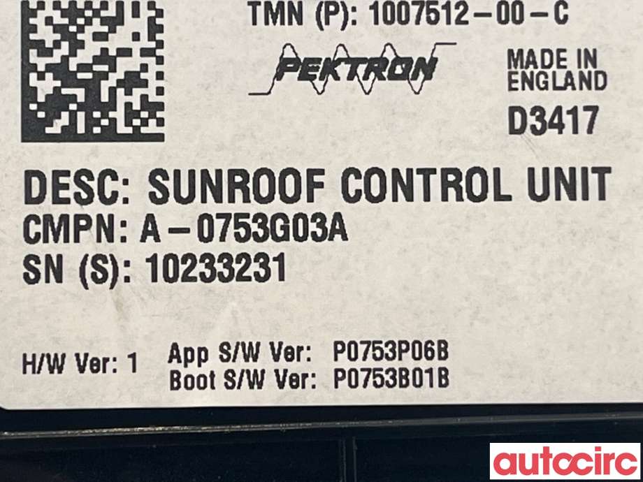 Styreenhet takluke til Tesla Model S 2016-2021 (Fase 2)  (TESLA|1007512-00-B|1007512-00-C)