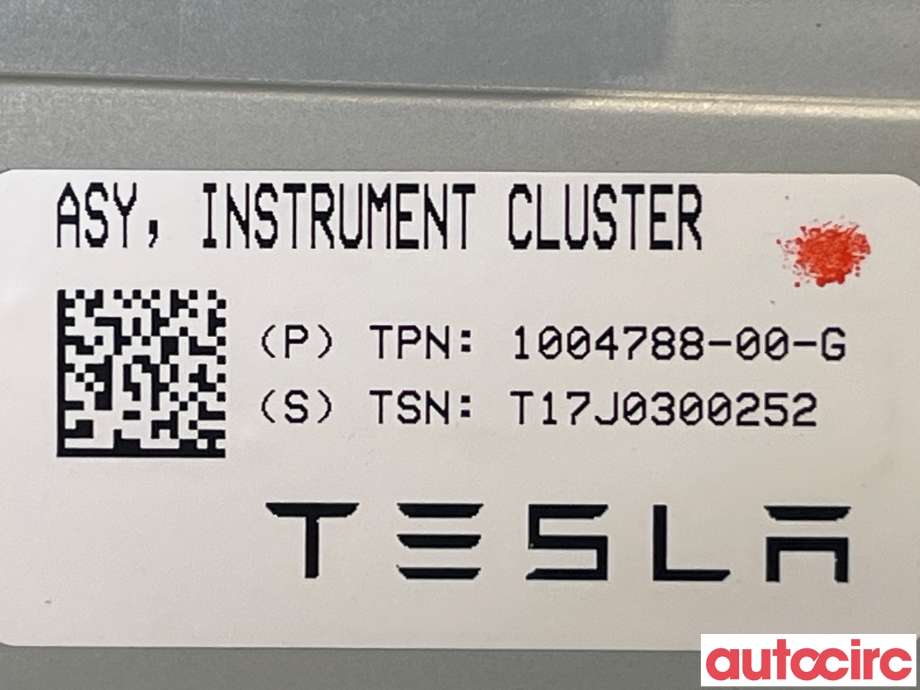 Instrumentpanel til Tesla Model S 2016-2021 (Fase 2)  (TESLA|1039357-00-H|1039357-00-G)