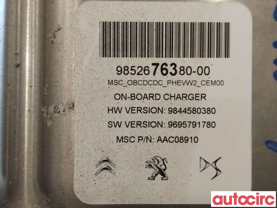 Batterilader (OBC - On Board Charger) til Peugeot 308 2021-->> (Type III) (PEUGEOT|1680465480||9852676380)