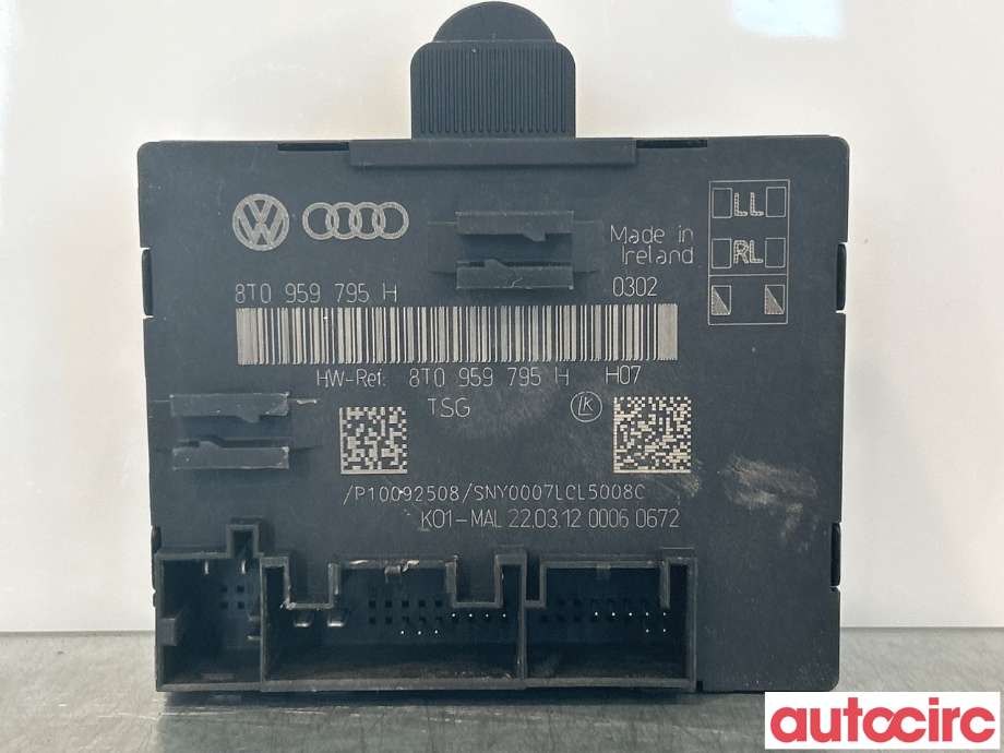 Styreenhet dør venstre foran til Audi A5 2007-2016 (Type I) (AUDI|8T0959795H)