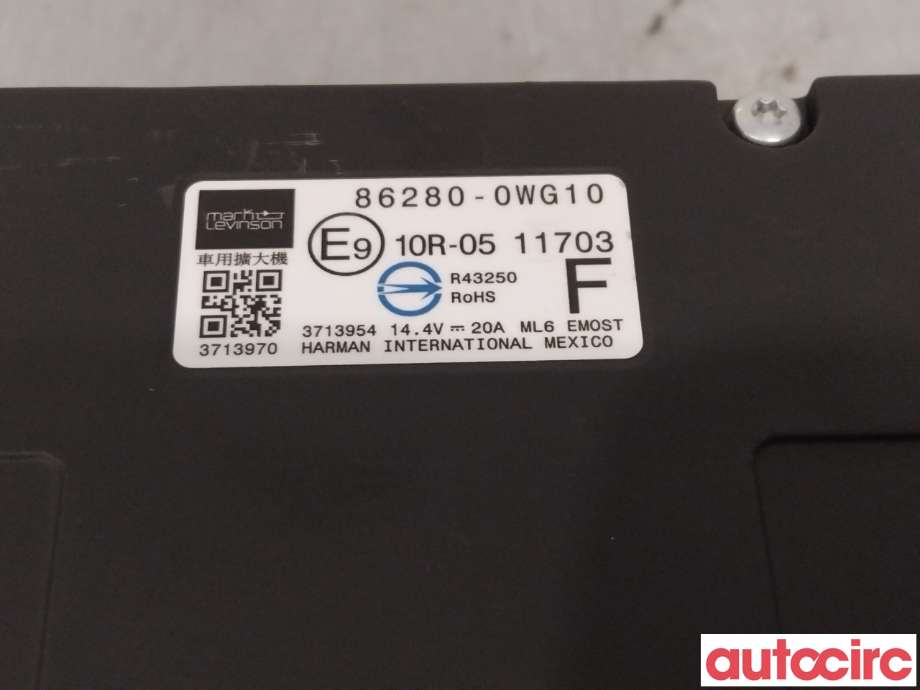 Bilstereo forsterker til Lexus UX 2018-->>  (LEXUS|862800WG11|10R-0511703|86280-0WG10)