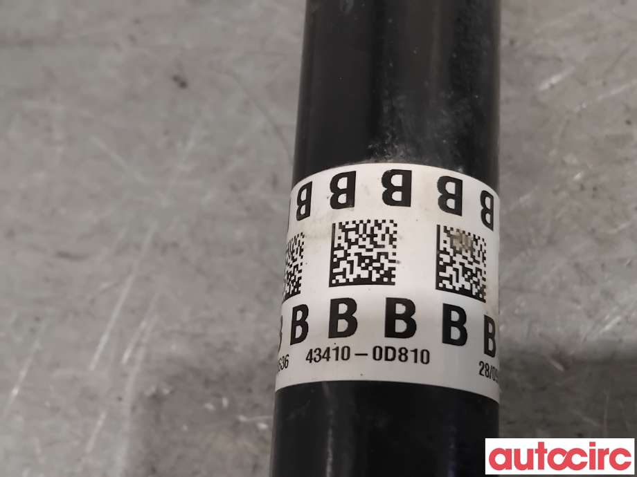 Drivaksel høyre foran, elbil til Toyota Yaris 2014-2020 (Type III, Fase 2) (TOYOTA|434100D810||43410-0D810)