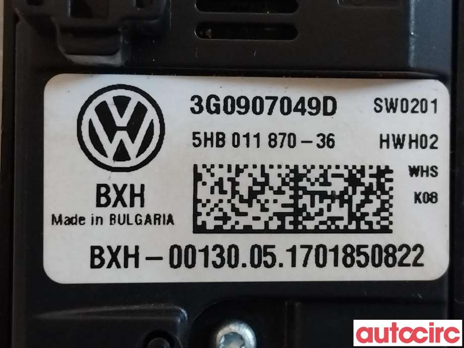 Varmeapparat betjening til VW Passat 2015-2019 (Fase 1) (B8) (B8) (VOLKSWAGEN|3G0907049D|)