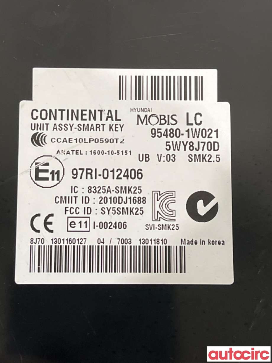 Styreenhet diverse til Kia Rio 2011-2017 Type III  (KIA|954801W021|5WY8J70D|)