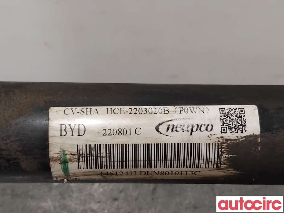 Drivaksel høyre foran, elbil til BYD T3 2020-->> (BYD|HCE-2203020|220801C|HCE-2203020B)