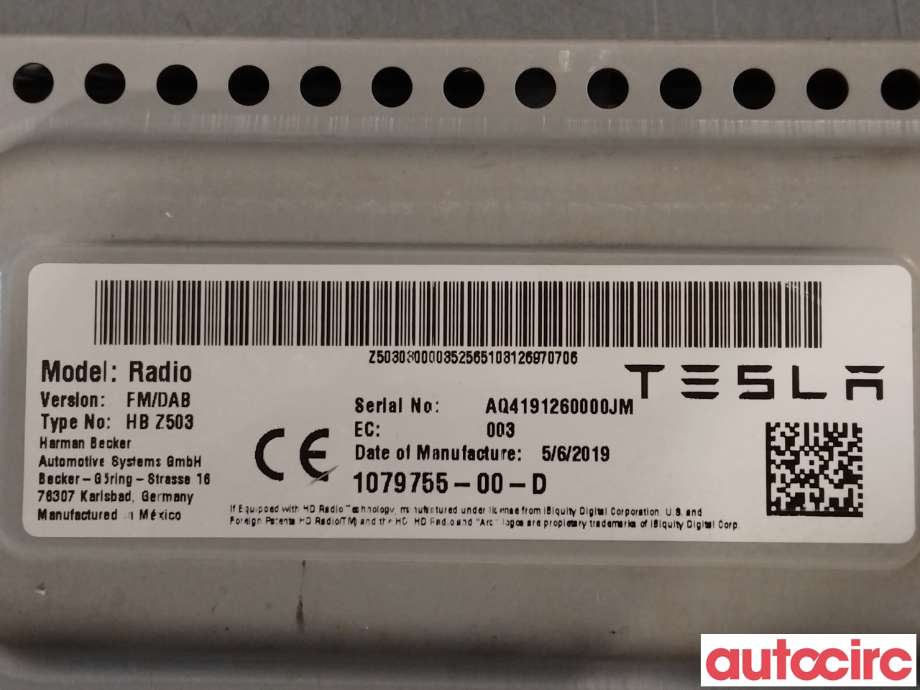 Bilstereo diverse til Tesla Model 3 2018-2023 (Fase 1)  (TESLA|1079755-00-E||1079755-00-D)