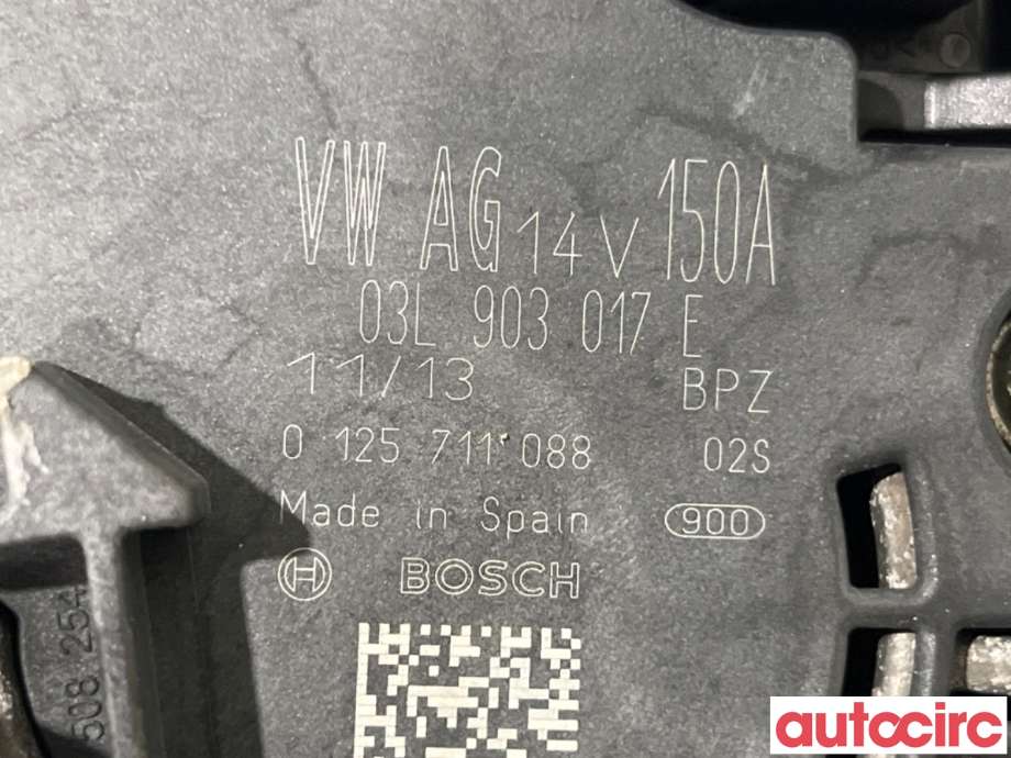 Dynamo til Audi A5 2007-2016 (Type I)  (AUDI|03L903017EX|0125711088|03L903017E)