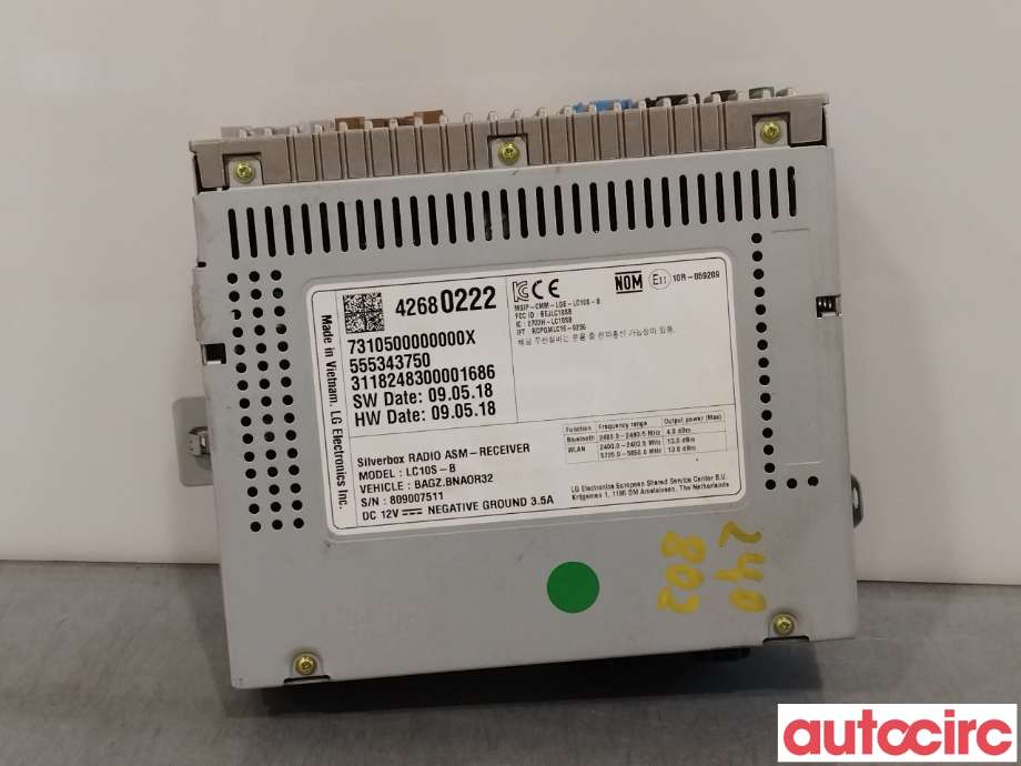 Bilstereo til Opel Ampera-e, 2017-->> (Type II)  (OPEL|42680222)