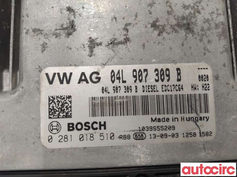 Styreenhet motor til VW Golf VII 2012-2017 (Fase 1) (VOLKSWAGEN|04L906021P|0281018510|04L907309B)