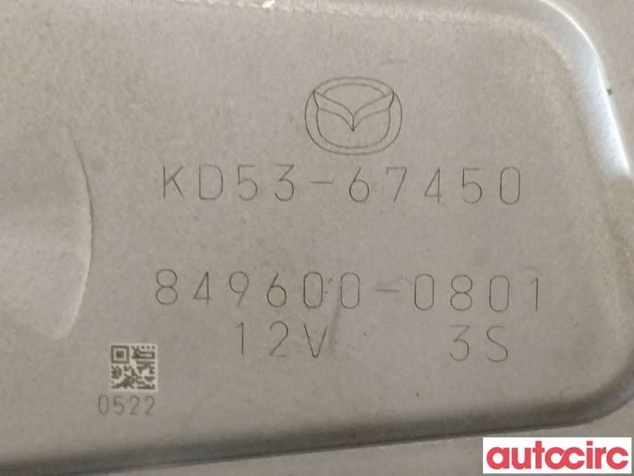 Viskermotor bakrute til Mazda CX-5 2012-2017 (Type I)  (MAZDA|KD53-67-450||KD53-67450)