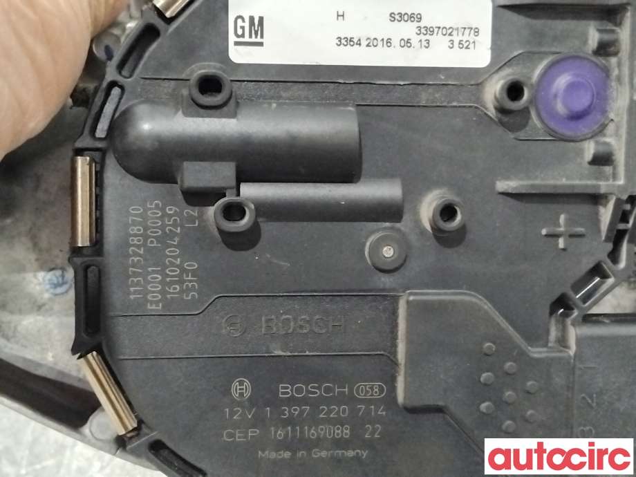Viskermotor frontrute til Opel Astra K 2015-->> (OPEL|39034606|1397220714)