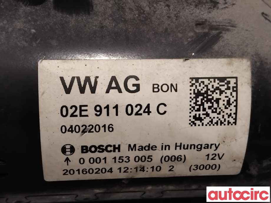 Starter diesel til VW Caddy 2015-2020 (Type III, Fase 3)  (VOLKSWAGEN|02E911024CX|0001153005|02E911024C)