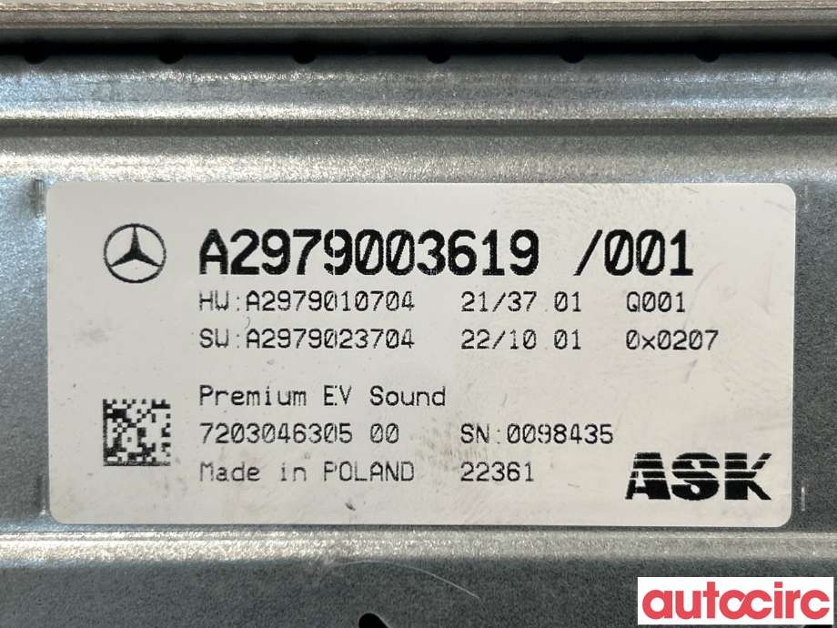 Antenne forsterker til Mercedes EQE 2022-->> (MERCEDES|A2979009821|A2979003619)
